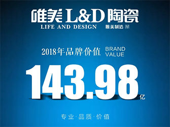 品牌價(jià)值143.98億！唯美L&D陶瓷再創(chuàng)新高位列建陶榜前十